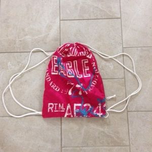 Pink American Eagle Pull Backpack